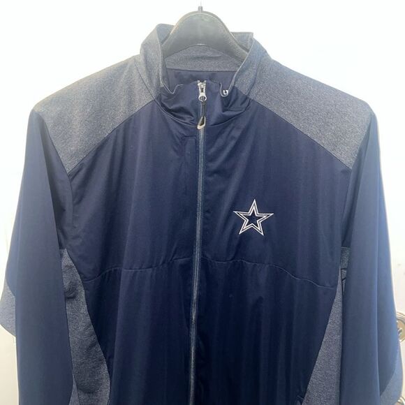 Dallas Cowboys zip up jacket blue gray - Picture 6 of 13